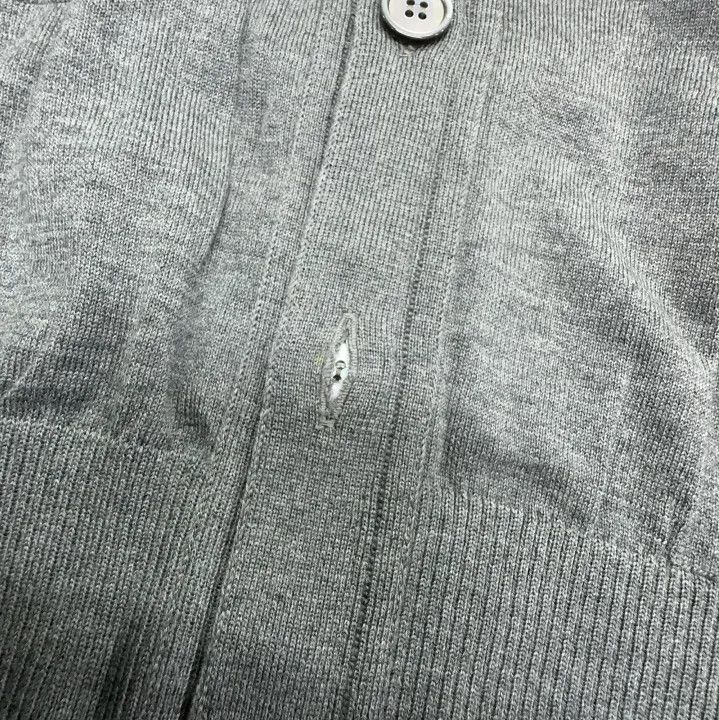 Thom Browne Thom Browne Gray V-Neck Merino Wool Cardigan Size US L / EU 52-54 / 3 - 6 Thumbnail