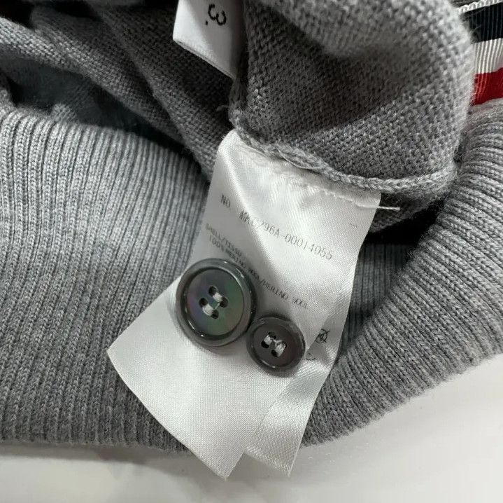 Thom Browne THOM BROWNE Gray Knitted Cardigan with Animal Patterns Size US M / EU 48-50 / 2 - 4 Thumbnail