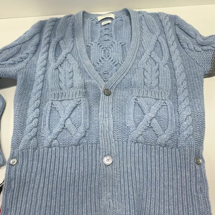 Thom Browne Thom Browne Blue Versatile Knitted Cardigan Size US L / EU 52-54 / 3 - 11 Thumbnail