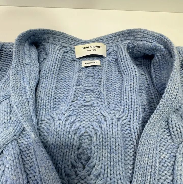 Thom Browne Thom Browne Blue Versatile Knitted Cardigan Size US L / EU 52-54 / 3 - 6 Thumbnail