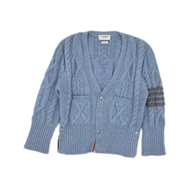 Thom Browne Thom Browne Blue Versatile Knitted Cardigan Size US L / EU 52-54 / 3 - 2 Thumbnail