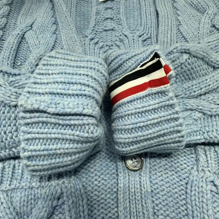 Thom Browne Thom Browne Blue Versatile Knitted Cardigan Size US L / EU 52-54 / 3 - 8 Thumbnail