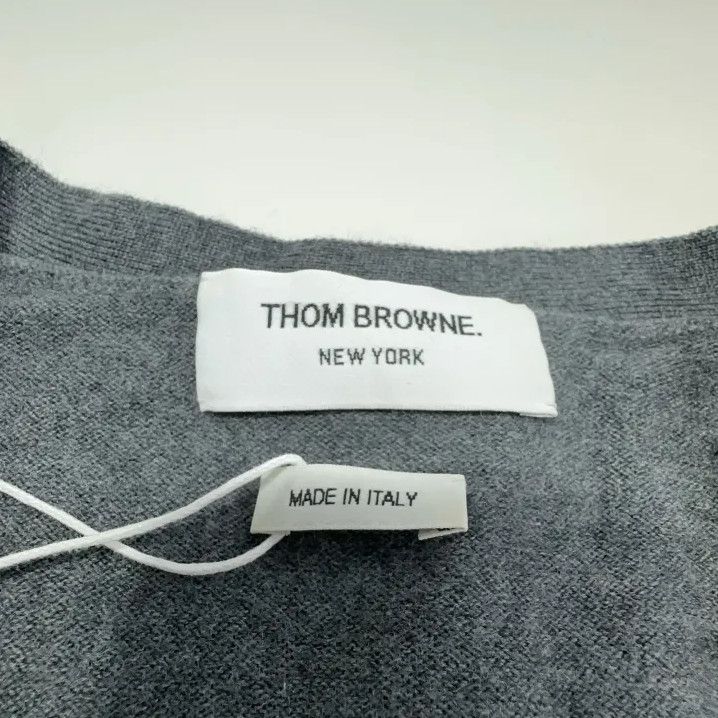 Thom Browne Thom Browne Gray Bee and Bird Pattern Cardigan Size US S / EU 44-46 / 1 - 5 Thumbnail