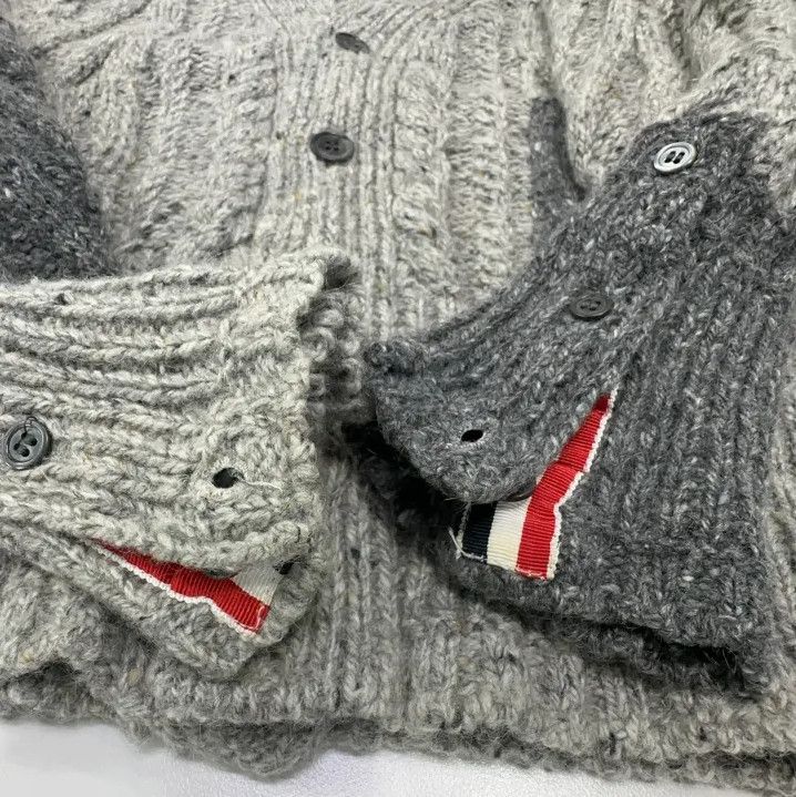 Thom Browne Thom Browne Grey Knit Wool Cardigan Sweater Size US M / EU 48-50 / 2 - 10 Thumbnail