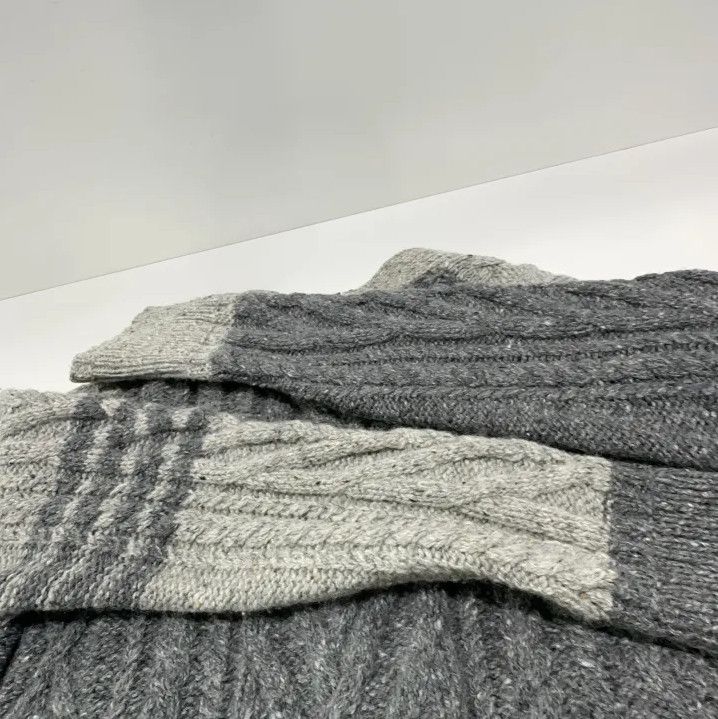 Thom Browne Thom Browne Grey Knit Wool Cardigan Sweater Size US M / EU 48-50 / 2 - 12 Thumbnail