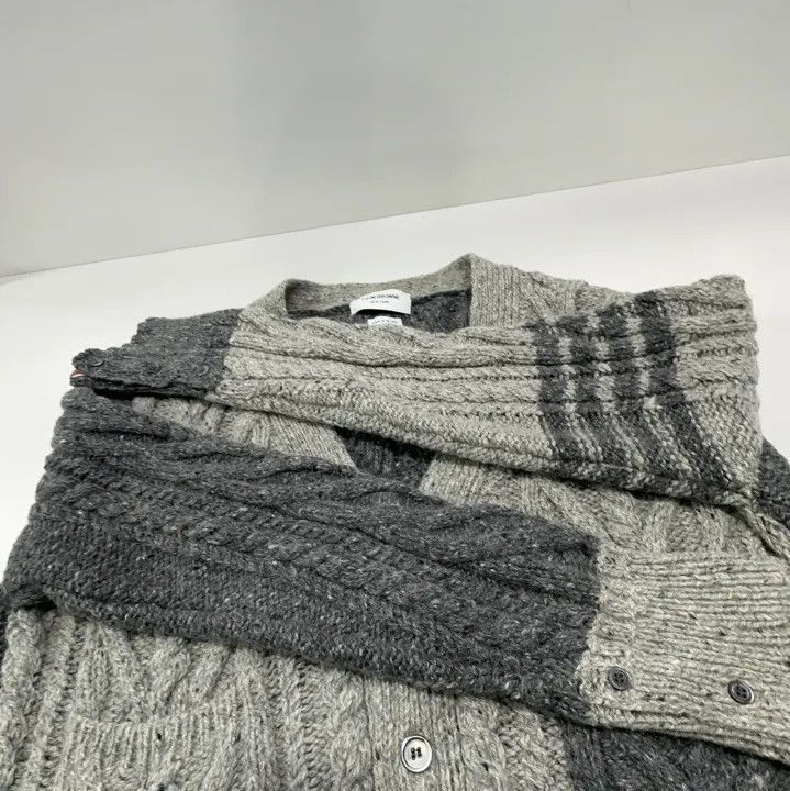 Thom Browne Thom Browne Grey Knit Wool Cardigan Sweater Size US M / EU 48-50 / 2 - 9 Thumbnail