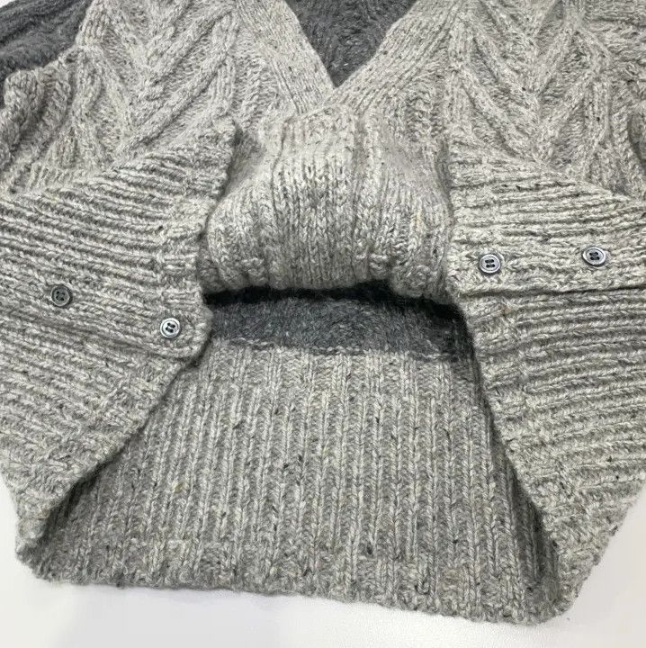 Thom Browne Thom Browne Grey Knit Wool Cardigan Sweater Size US M / EU 48-50 / 2 - 8 Thumbnail