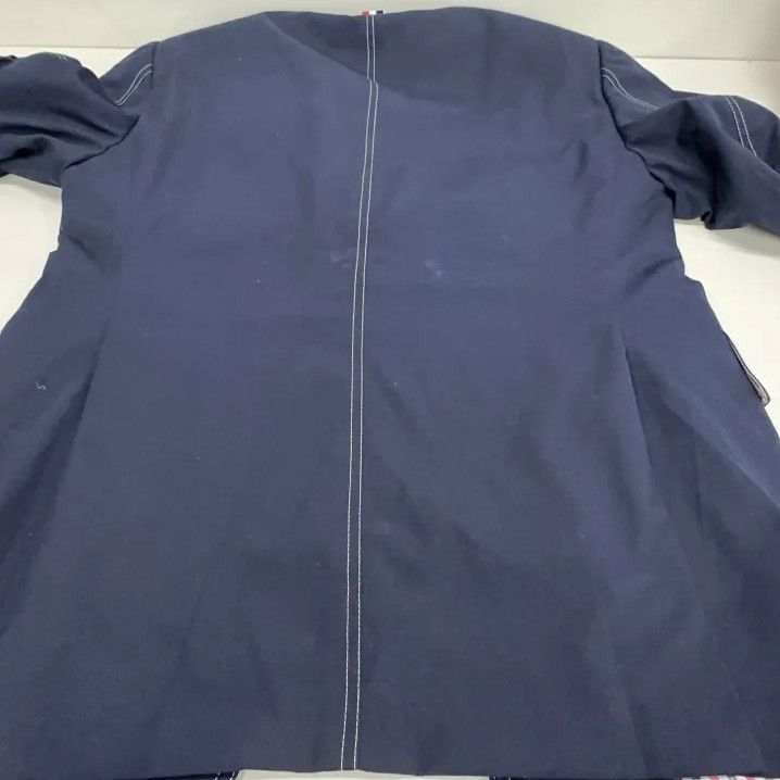 Thom Browne Thom Browne Navy Cotton Blend Suit Jacket Size US S / EU 44-46 / 1 - 12 Thumbnail