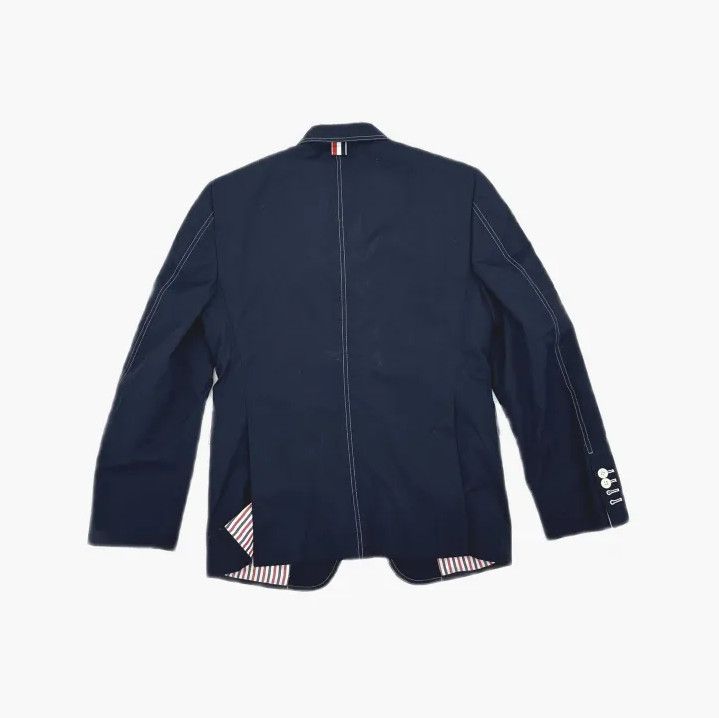 Thom Browne Thom Browne Navy Cotton Blend Suit Jacket Size US S / EU 44-46 / 1 - 3 Thumbnail