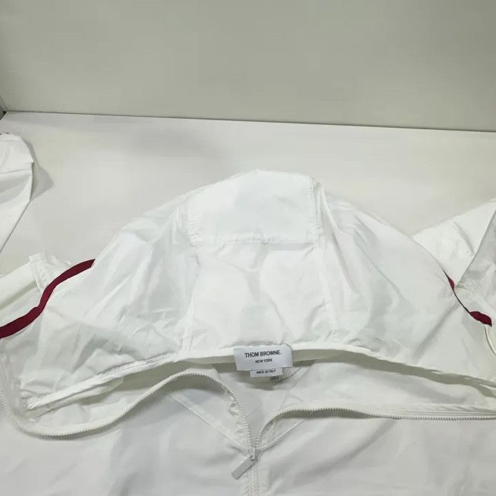 Thom Browne Thom Browne White Stripe Detail Jacket Size US XL / EU 56 / 4 - 11 Thumbnail