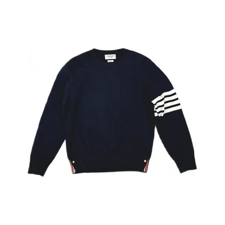 Thom Browne Thom Browne Classic Striped Knit Sweater for Men Size US L / EU 52-54 / 3 - 2 Thumbnail