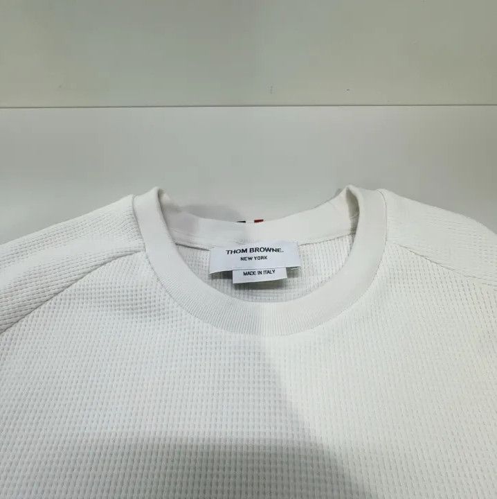 Thom Browne Thom Browne Classic White Long Sleeve Sweater Size US M / EU 48-50 / 2 - 7 Thumbnail