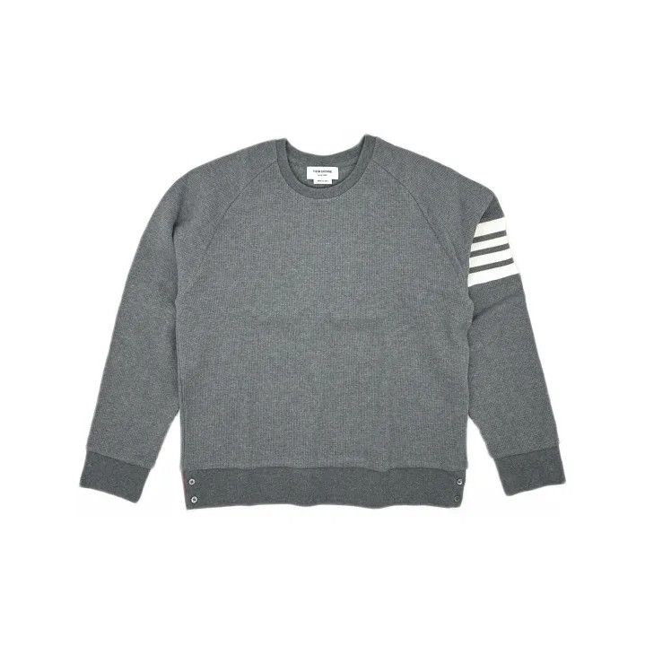 Thom Browne Thom Browne Gray Classic Stripe Long Sleeve Sweatshirt Size US XL / EU 56 / 4 - 2 Thumbnail