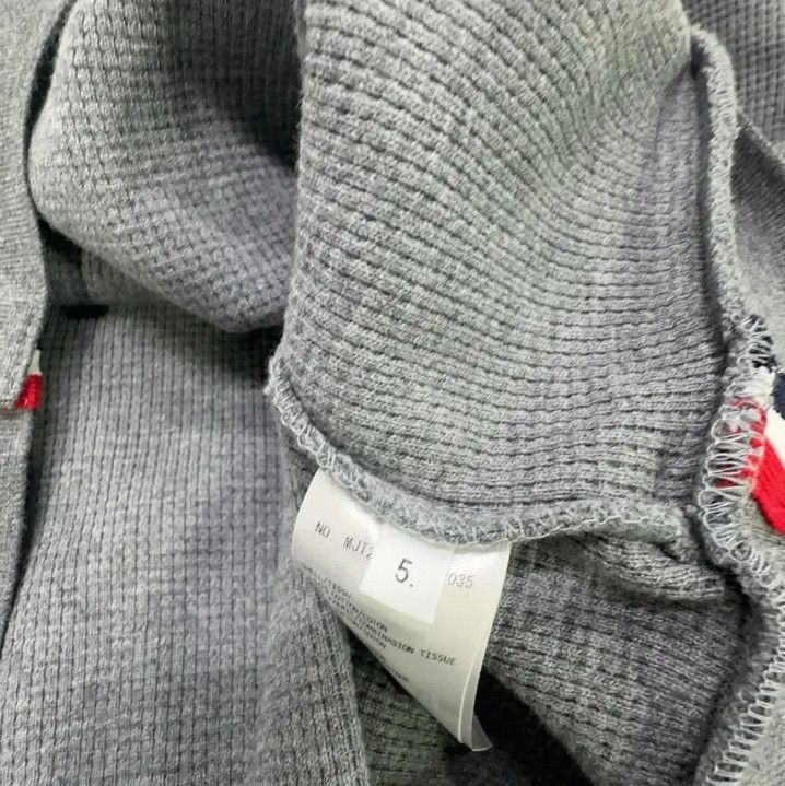 Thom Browne Thom Browne Gray Classic Stripe Long Sleeve Sweatshirt Size US XL / EU 56 / 4 - 5 Thumbnail