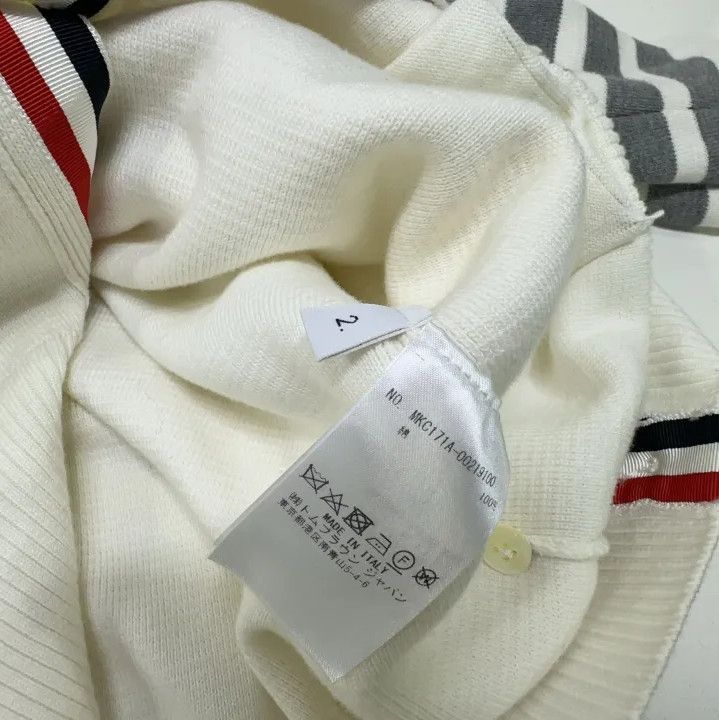 Thom Browne Thom Browne Logo Stripe V-Neck Cardigan Size US M / EU 48-50 / 2 - 5 Thumbnail