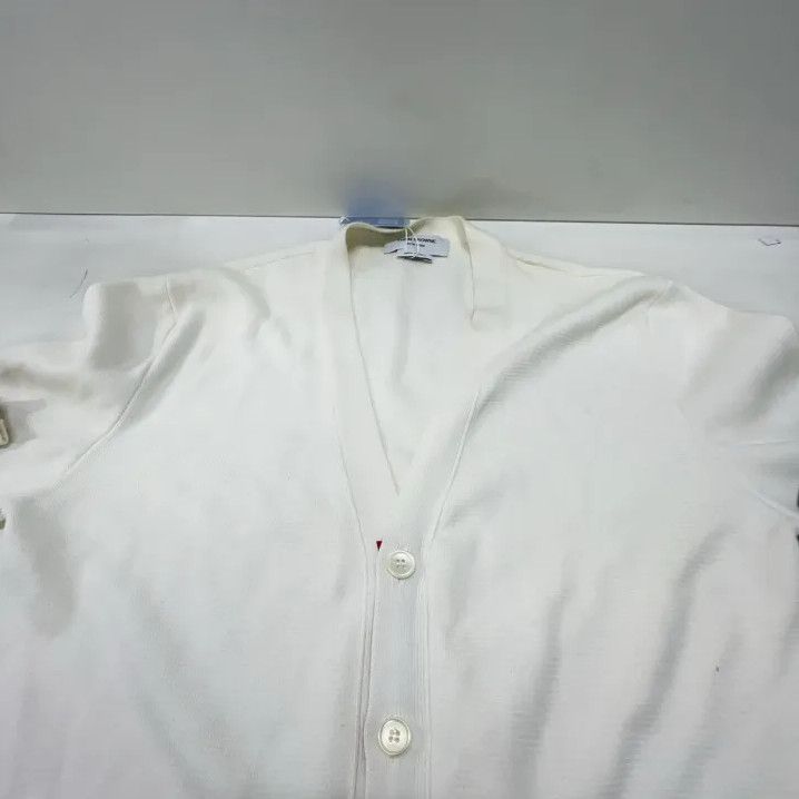 Thom Browne Thom Browne Logo Stripe V-Neck Cardigan Size US M / EU 48-50 / 2 - 9 Thumbnail