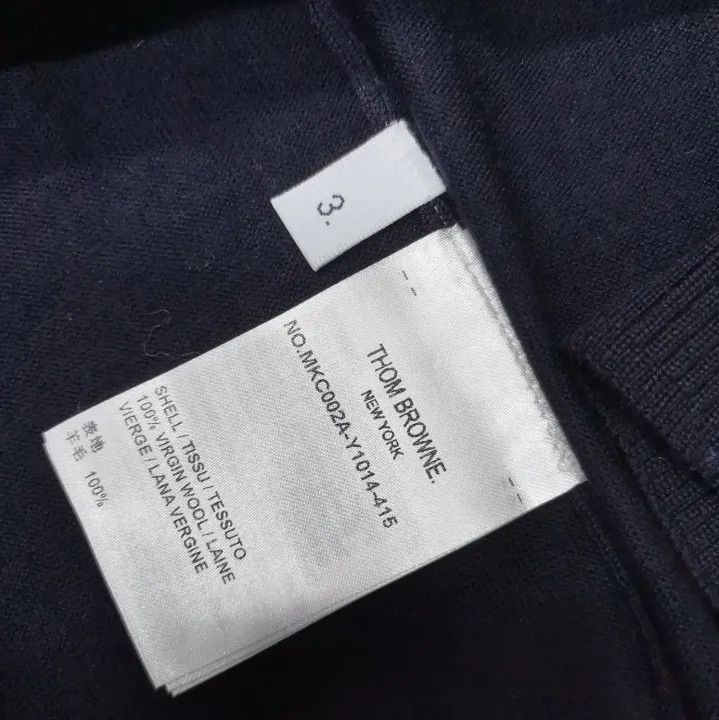 Thom Browne Thom Browne Classic V-Neck Merino Wool Cardigan Size US M / EU 48-50 / 2 - 3 Thumbnail