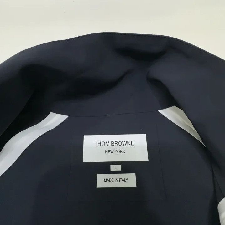 Thom Browne Thom Browne Striped Navy Blue Sports Jacket Size US L / EU 52-54 / 3 - 5 Thumbnail