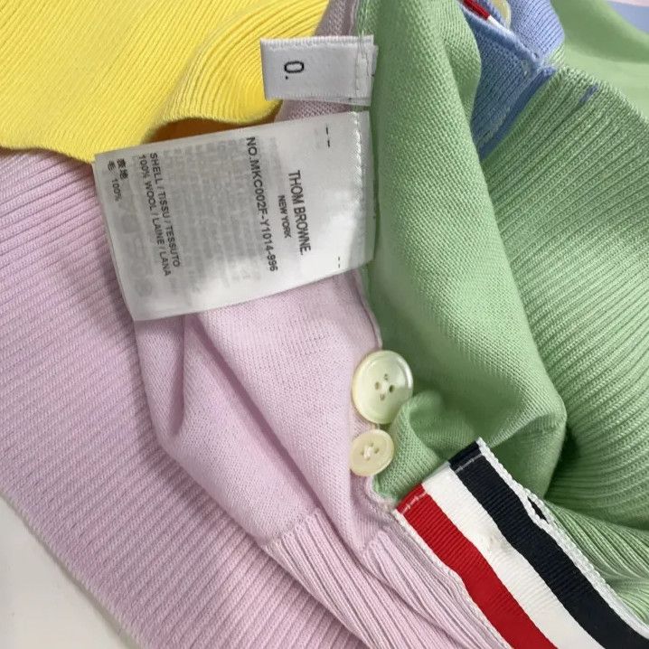 Thom Browne Thom Browne Color Block Long Sleeve Knit Cardigan Size US M / EU 48-50 / 2 - 6 Thumbnail