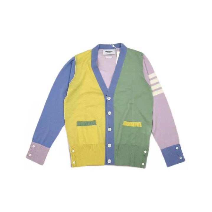 Thom Browne Thom Browne Color Block Long Sleeve Knit Cardigan Size US M / EU 48-50 / 2 - 2 Thumbnail