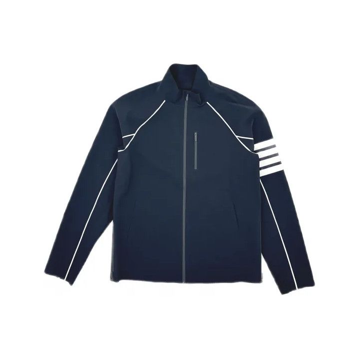 Thom Browne Thom Browne Navy Striped Sports Jacket for Men Size US M / EU 48-50 / 2 - 2 Thumbnail