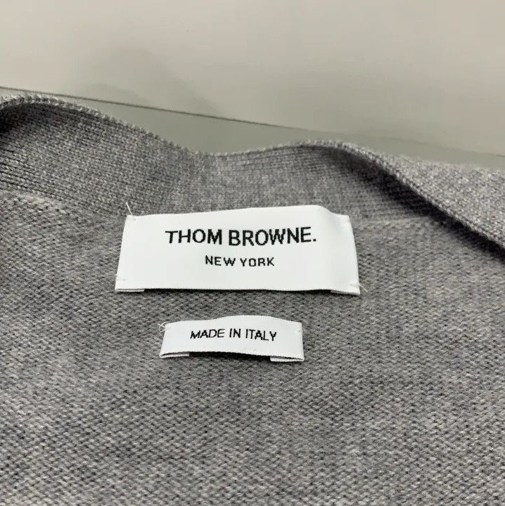 Thom Browne Thom Browne Gray Striped Wool Cardigan Size US S / EU 44-46 / 1 - 4 Thumbnail