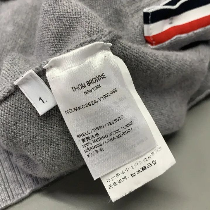 Thom Browne Thom Browne Gray Striped Wool Cardigan Size US S / EU 44-46 / 1 - 6 Thumbnail