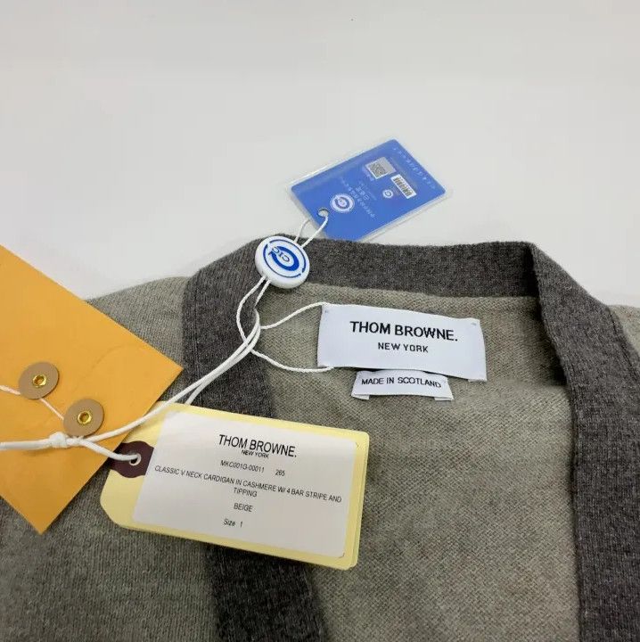 Thom Browne Thom Browne Gray Stripe Knitted Cardigan Size US S / EU 44-46 / 1 - 4 Thumbnail