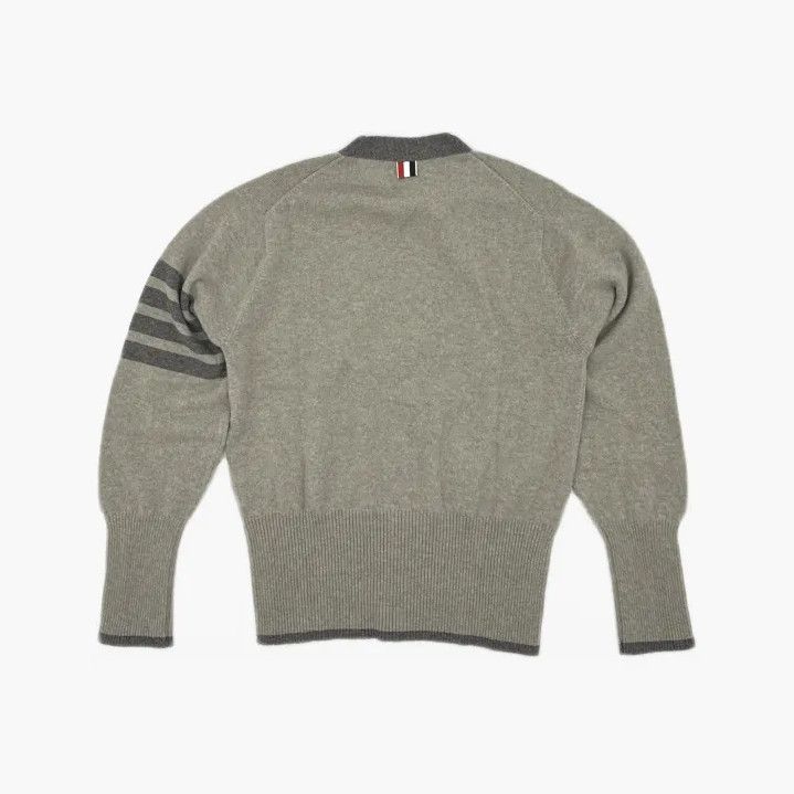 Thom Browne Thom Browne Gray Stripe Knitted Cardigan Size US S / EU 44-46 / 1 - 3 Thumbnail