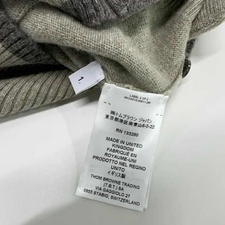 Thom Browne Thom Browne Gray Stripe Knitted Cardigan Size US S / EU 44-46 / 1 - 5 Thumbnail