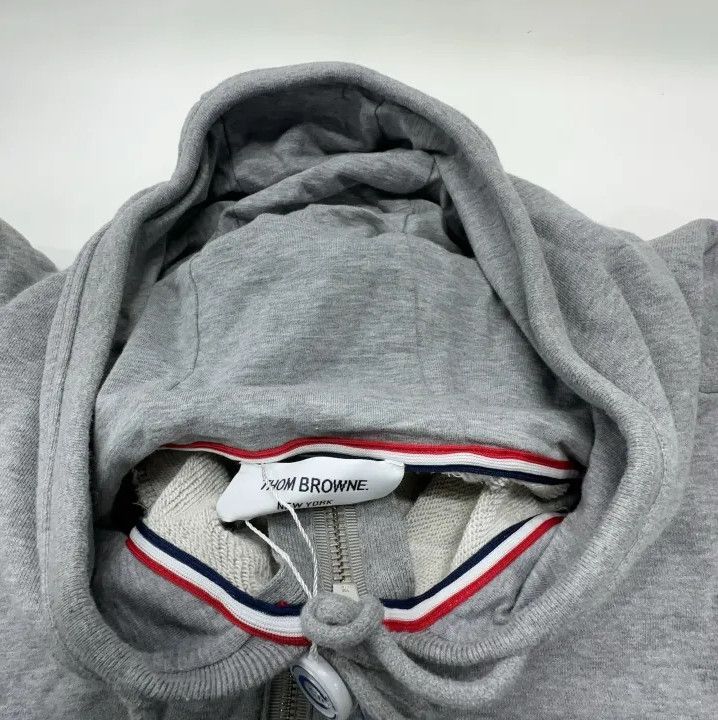 Thom Browne Thom Browne Gray Classic Hooded Sweatshirt Size US M / EU 48-50 / 2 - 7 Thumbnail