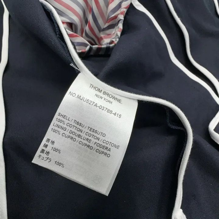 Thom Browne Thom Browne Navy Blue Breathable Suit Jacket Size US S / EU 44-46 / 1 - 6 Thumbnail