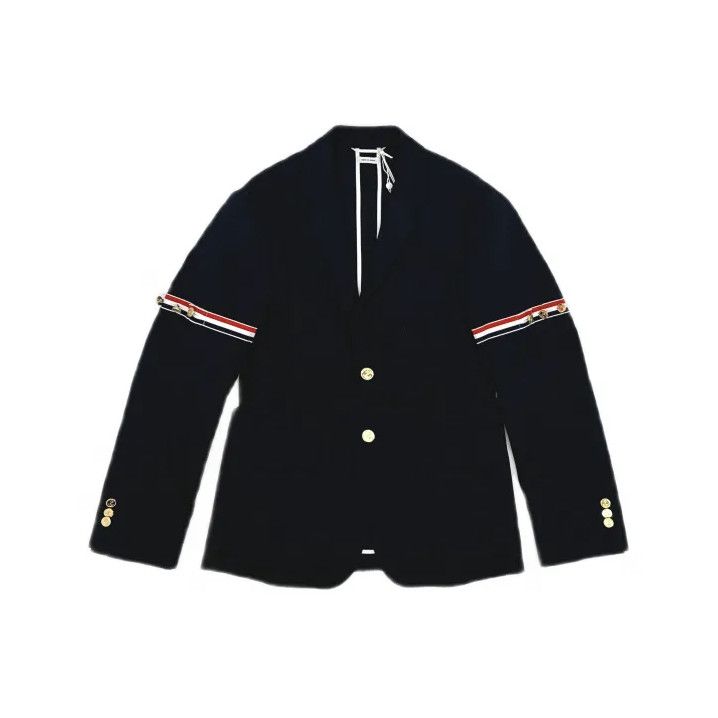 Thom Browne Thom Browne Navy Blue Breathable Suit Jacket Size US S / EU 44-46 / 1 - 2 Thumbnail