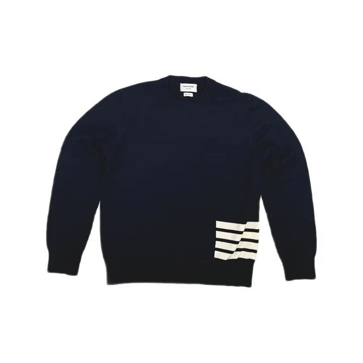 Thom Browne Thom Browne Navy Classic Knit Sweater Size US M / EU 48-50 / 2 - 2 Thumbnail