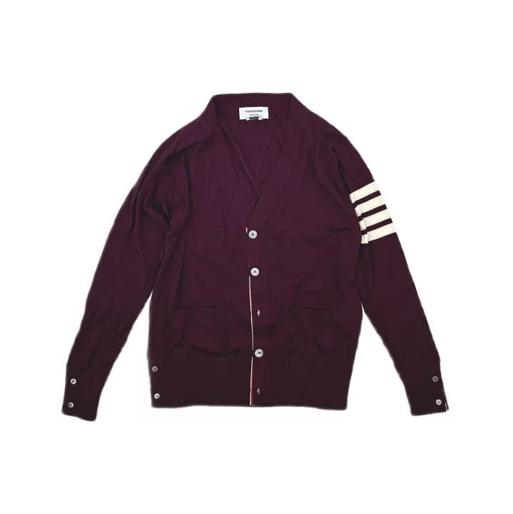 Thom Browne Thom Browne Merino Wool Cardigan for Men Size US M / EU 48-50 / 2 - 2 Thumbnail