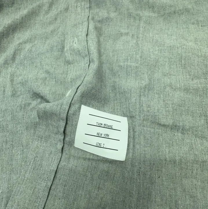 Thom Browne Thom Browne Gray Long Sleeve Shirt Size US M / EU 48-50 / 2 - 7 Thumbnail
