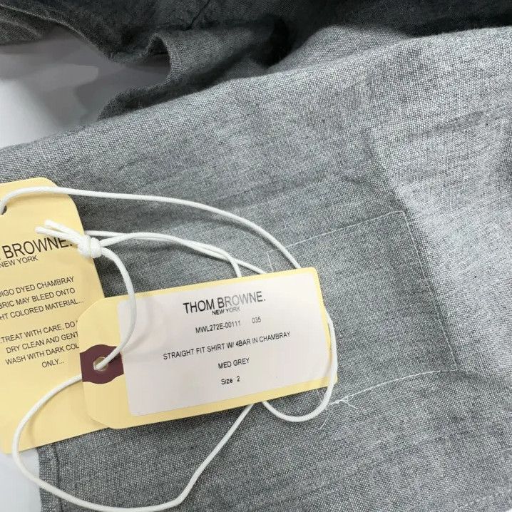 Thom Browne Thom Browne Gray Long Sleeve Shirt Size US M / EU 48-50 / 2 - 4 Thumbnail