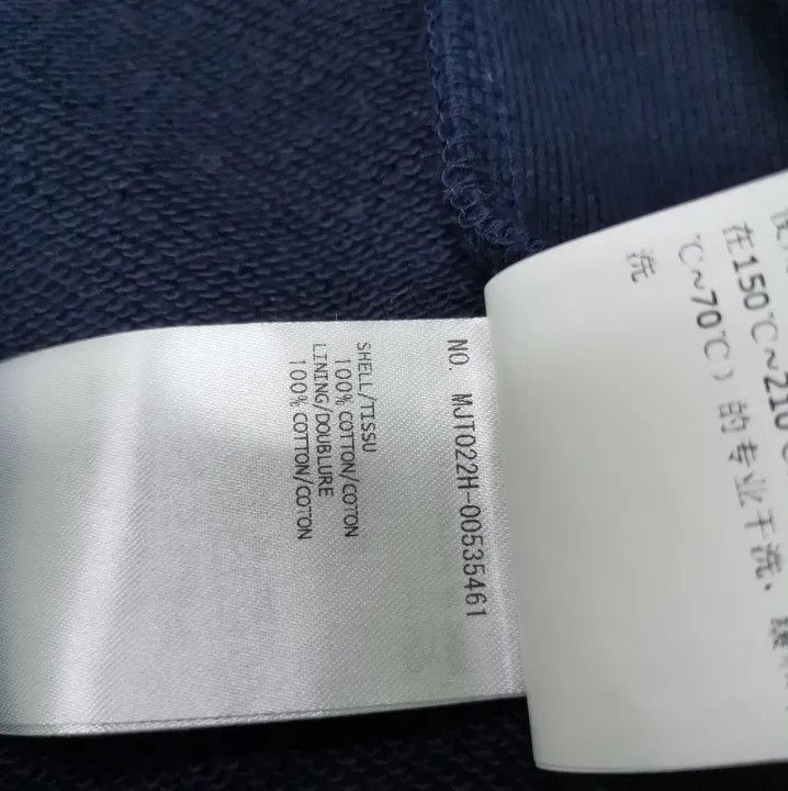Thom Browne Thom Browne Classic Navy Hoodie with Striped Sleeve Size US M / EU 48-50 / 2 - 3 Thumbnail