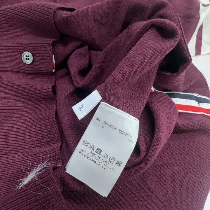 Thom Browne Thom Browne Red Striped Merino Wool Cardigan Size US M / EU 48-50 / 2 - 4 Thumbnail