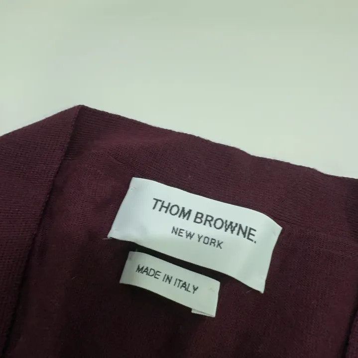 Thom Browne Thom Browne Red Striped Merino Wool Cardigan Size US M / EU 48-50 / 2 - 5 Thumbnail