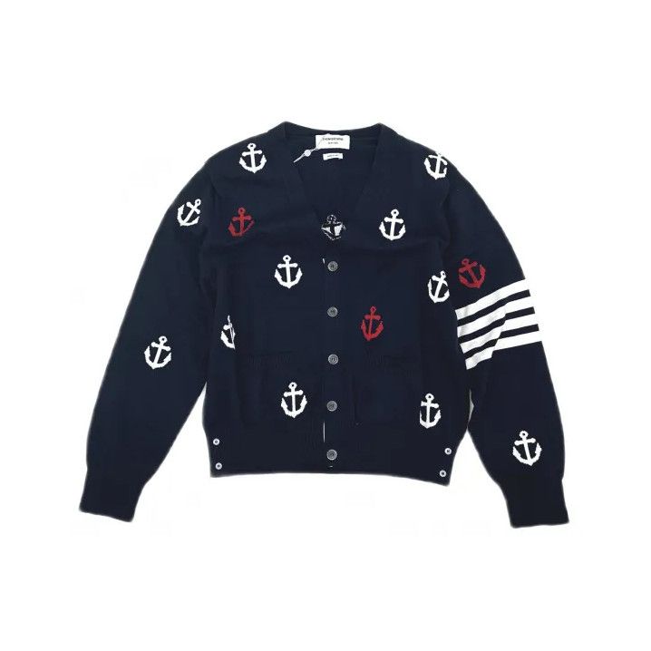 Thom Browne Thom Browne SS23 Anchored Knit Cardigan for Men Size US L / EU 52-54 / 3 - 2 Thumbnail