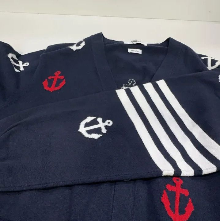Thom Browne Thom Browne SS23 Anchored Knit Cardigan for Men Size US L / EU 52-54 / 3 - 8 Thumbnail