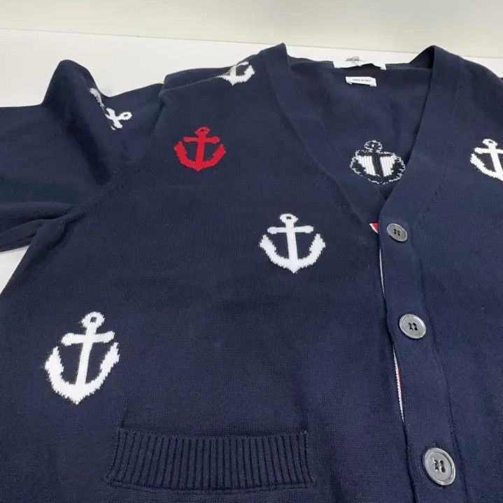 Thom Browne Thom Browne SS23 Anchored Knit Cardigan for Men Size US L / EU 52-54 / 3 - 9 Thumbnail