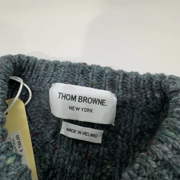 Thom Browne Thom Browne Blue Striped Wool Sweater for Men Size US S / EU 44-46 / 1 - 6 Thumbnail