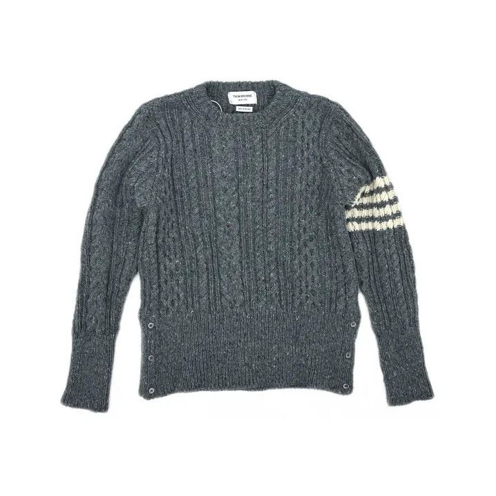 Thom Browne Thom Browne Blue Striped Wool Sweater for Men Size US S / EU 44-46 / 1 - 2 Thumbnail