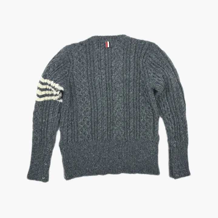 Thom Browne Thom Browne Blue Striped Wool Sweater for Men Size US S / EU 44-46 / 1 - 3 Thumbnail