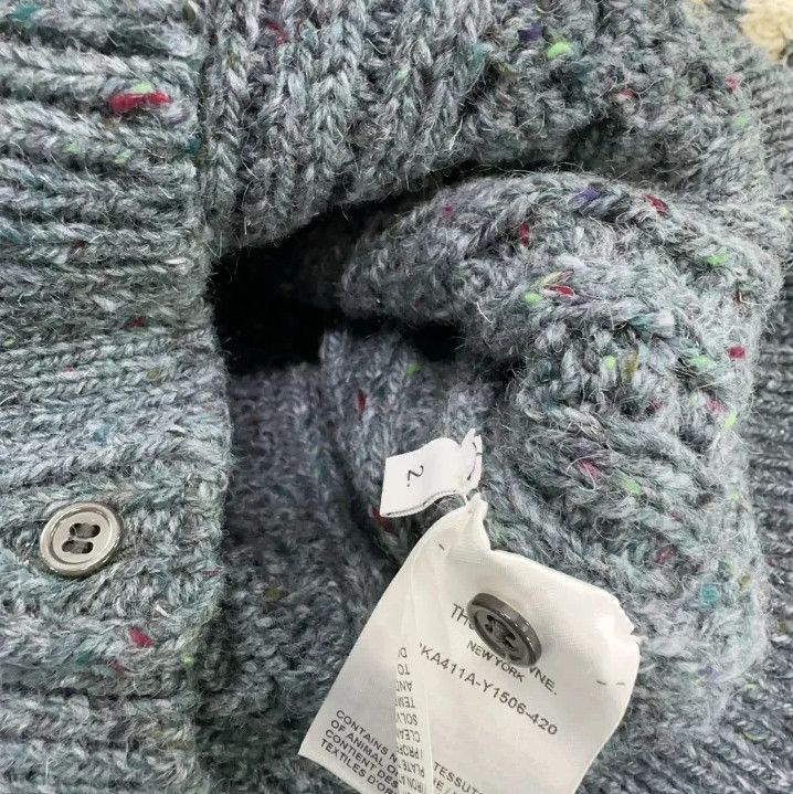 Thom Browne Thom Browne Blue Striped Wool Sweater for Men Size US S / EU 44-46 / 1 - 5 Thumbnail