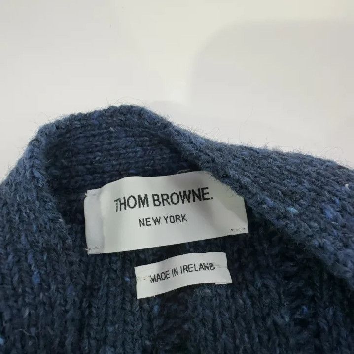 Thom Browne Thom Browne Classic Navy Long Sleeve Sweater Size US XL / EU 56 / 4 - 5 Thumbnail