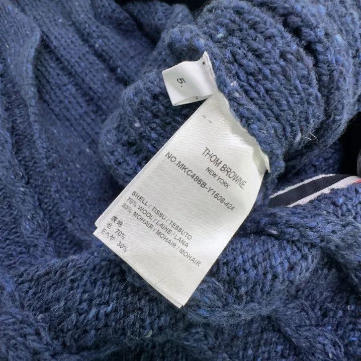 Thom Browne Thom Browne Classic Navy Long Sleeve Sweater Size US XL / EU 56 / 4 - 4 Thumbnail