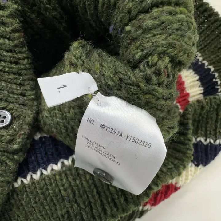Thom Browne Thom Browne V-Neck Wool Sweater in Dark Green Size US S / EU 44-46 / 1 - 6 Thumbnail